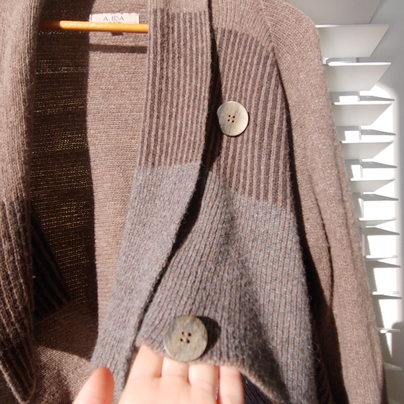 A.IDA Cardigan Cowl Neck Drape Made in Italy Small - Picture 4 of 7